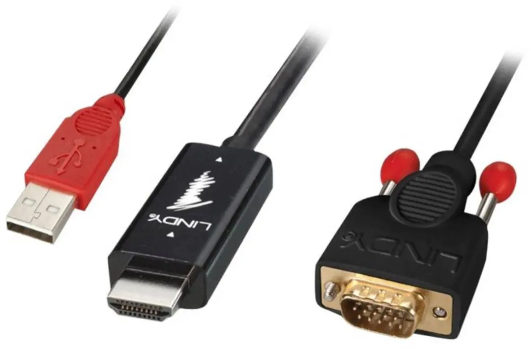 Lindy HDMI naar VGA Adapterkabel 41456 - 2.00m - Zwart