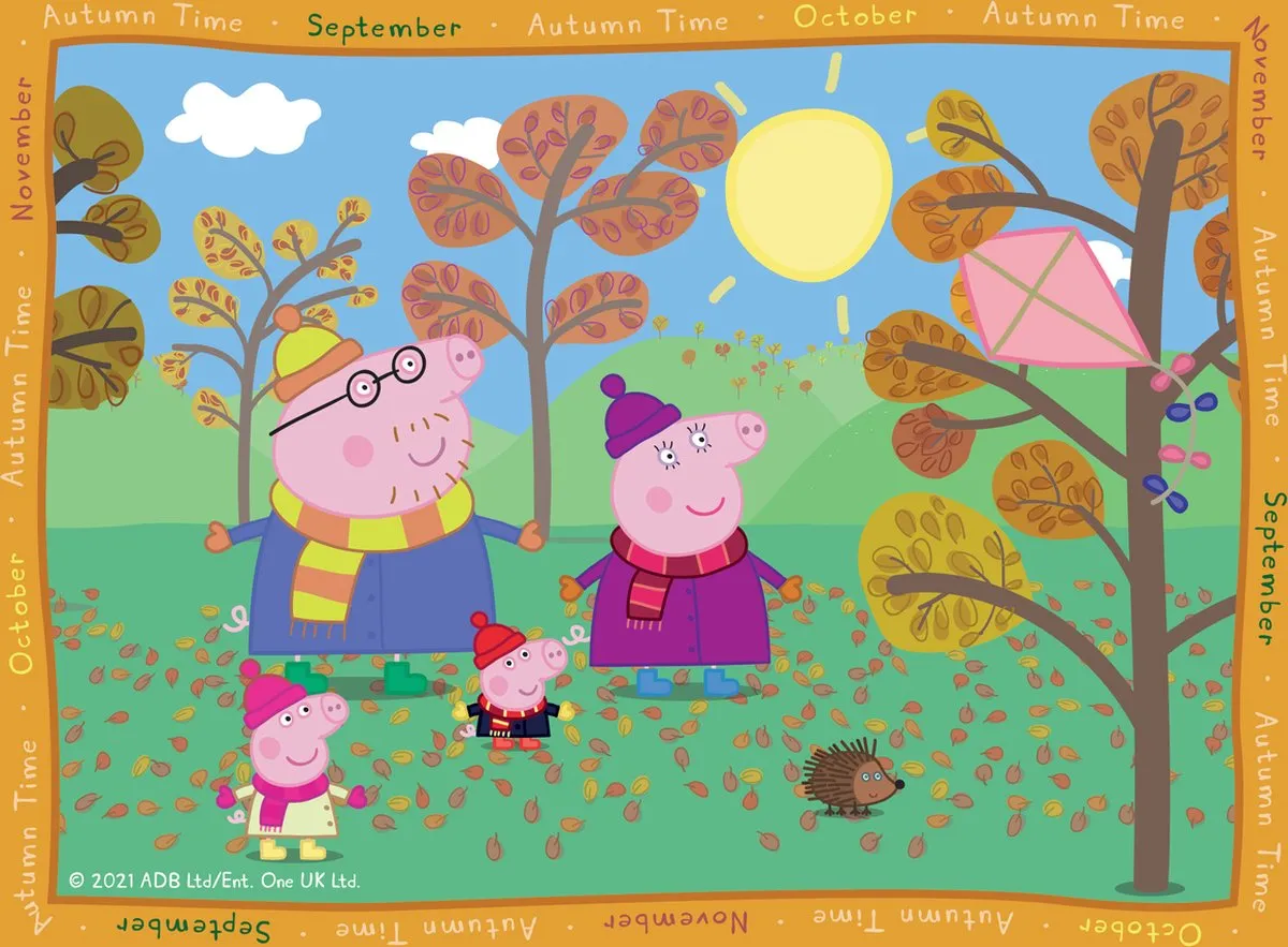 Ravensburger Peppa Pig 4 Seizoenen Puzzels - 12/16/20/24 Stuks