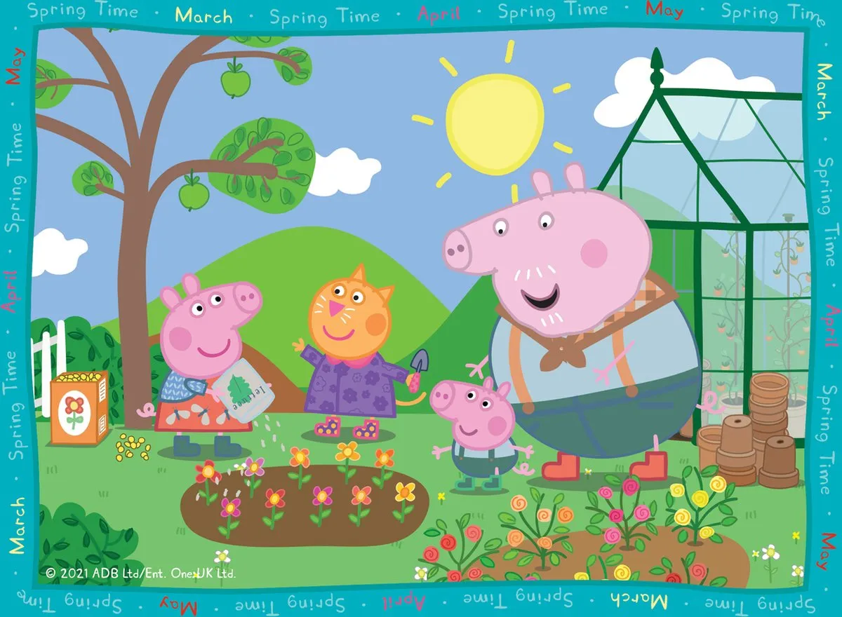Ravensburger Peppa Pig 4 Seizoenen Puzzels - 12/16/20/24 Stuks