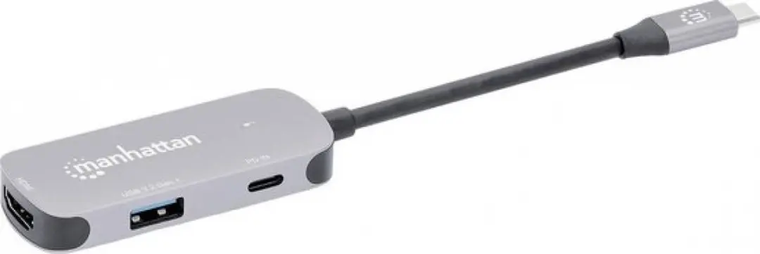Manhattan 130707 USB-C Dockingstation - Space grijs