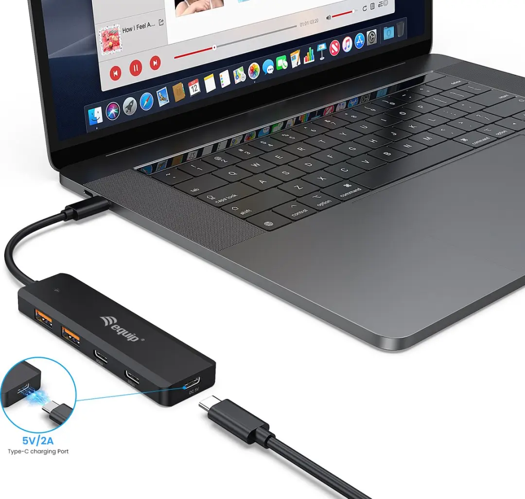 Equip 128966 Interface Hub USB 3.2 Gen 2 - 2x Type-C 10Gbps - Zwart - afbeelding 6 van 6