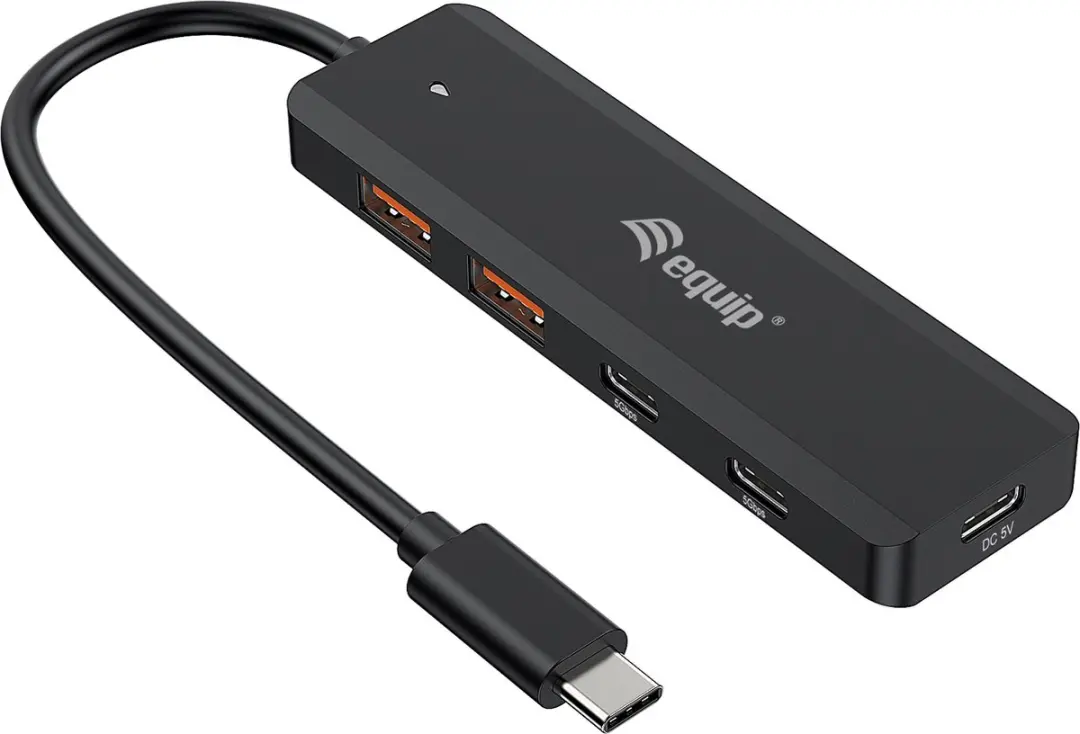 Equip 128966 interface hub USB 3.2 Gen 2 (3.1 Gen 2) Type-C 10000 Mbit/s Zwart