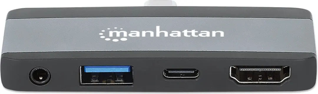 Manhattan 190404 USB-C 4-in-1 Dockingstation - Zwart