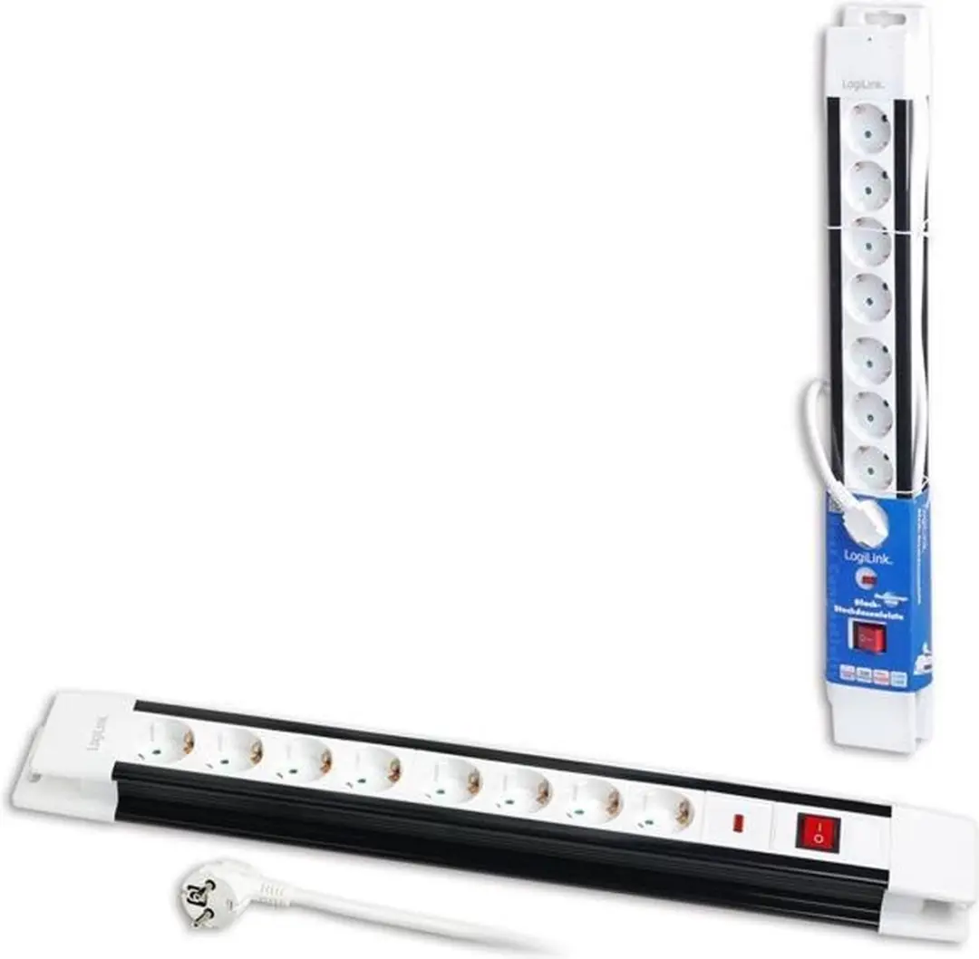 Logilink Stekkerdoos 8-voudig 3500W - Wit