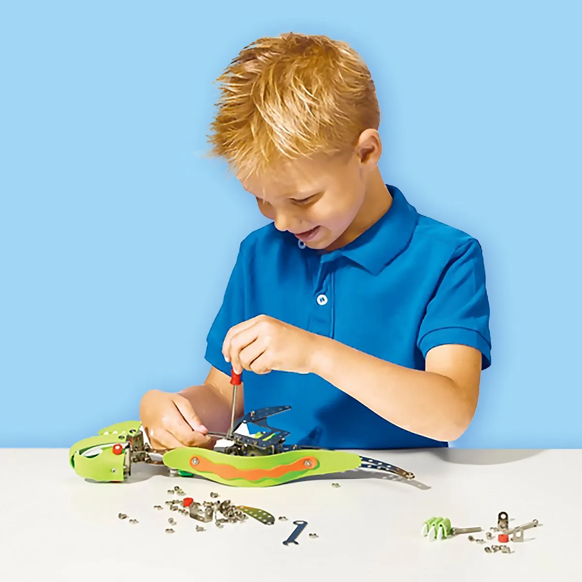 SES Creative Metaal Constructieset Dino - 6 Stuks