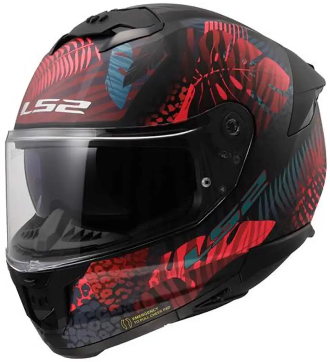 LS2 FF808 Stream II Integraalhelm - XL - Jungle Matt Zwart Roze Blauw