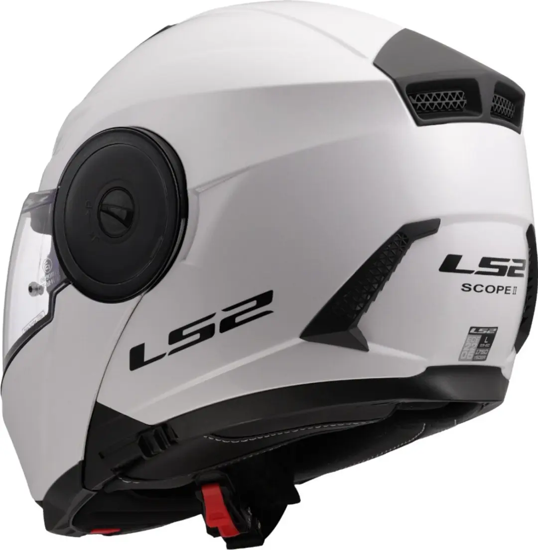LS2 FF902 Scope II Solid Glossy Wit Systeemhelm - XXL