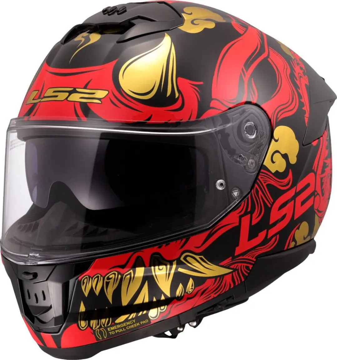 LS2 FF808 Stream II Drako Zwart Rood 06 Integraalhelm