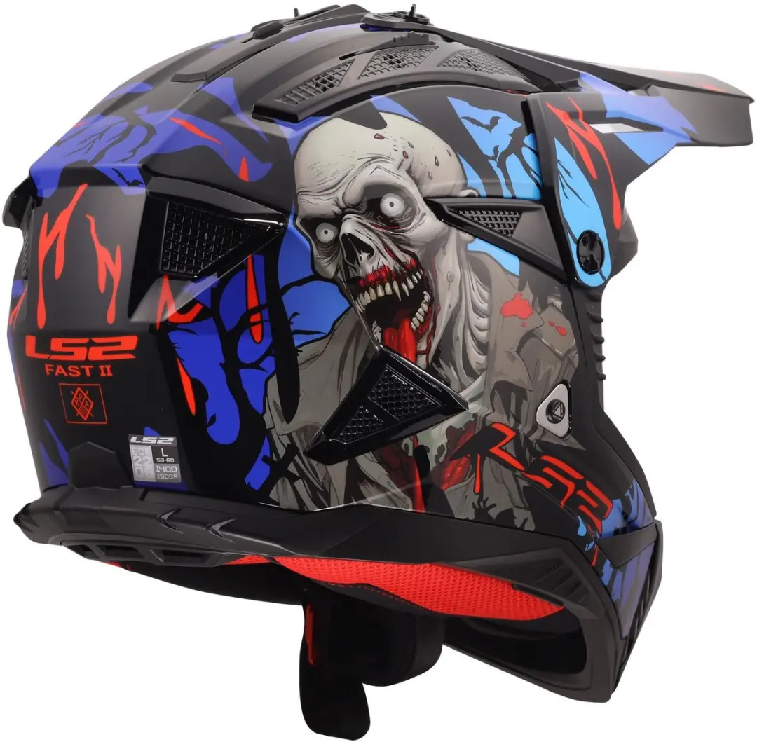 LS2 Fast II Zombie II Helm MX708 - Maat S - Happy Dreams