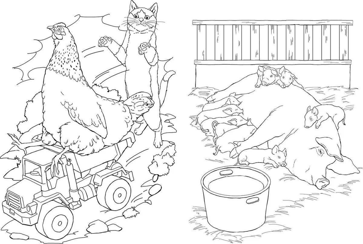 Tactic Boerderijdieren Kleurboek - 48 Pagina's