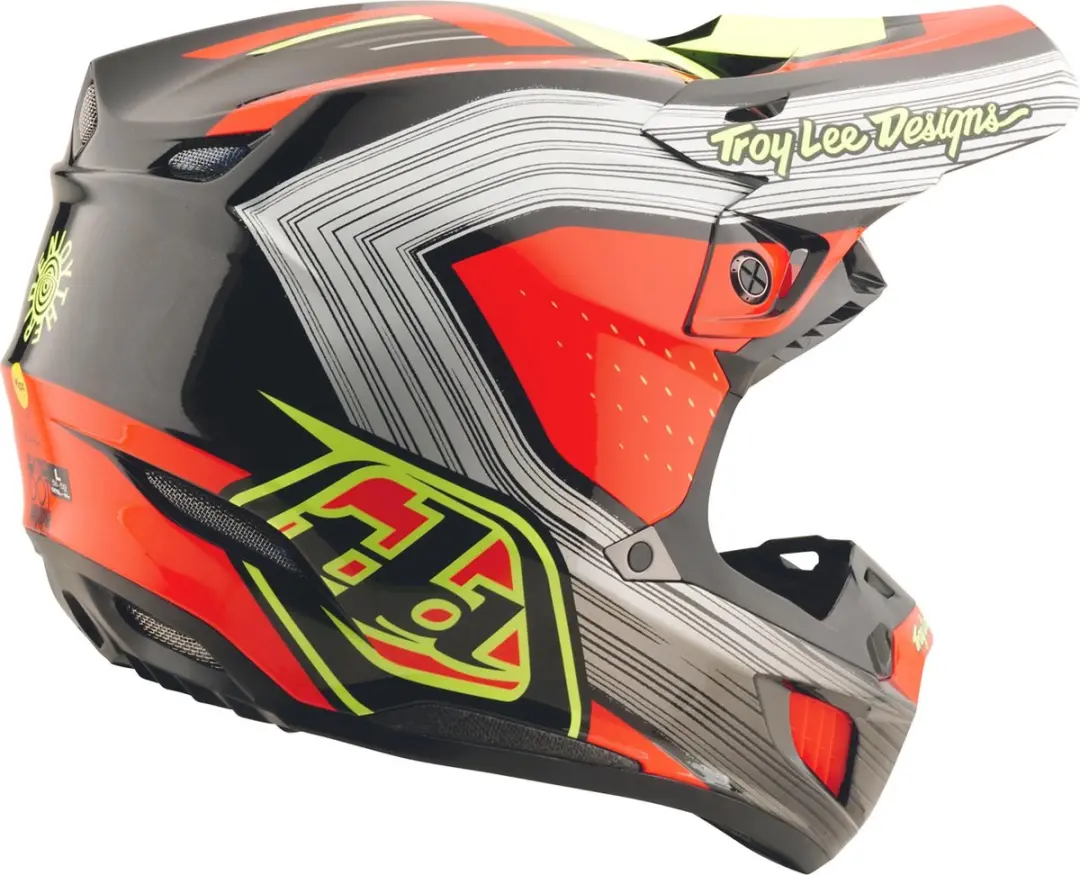 Troy Lee Designs SE5 Composite Stripes MIPS Motorcrosshelm - XL - Zwart/Rood