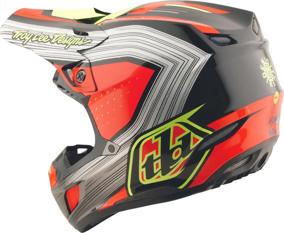 Troy Lee Designs SE5 Composite Stripes MIPS Motorcrosshelm - XL - Zwart/Rood