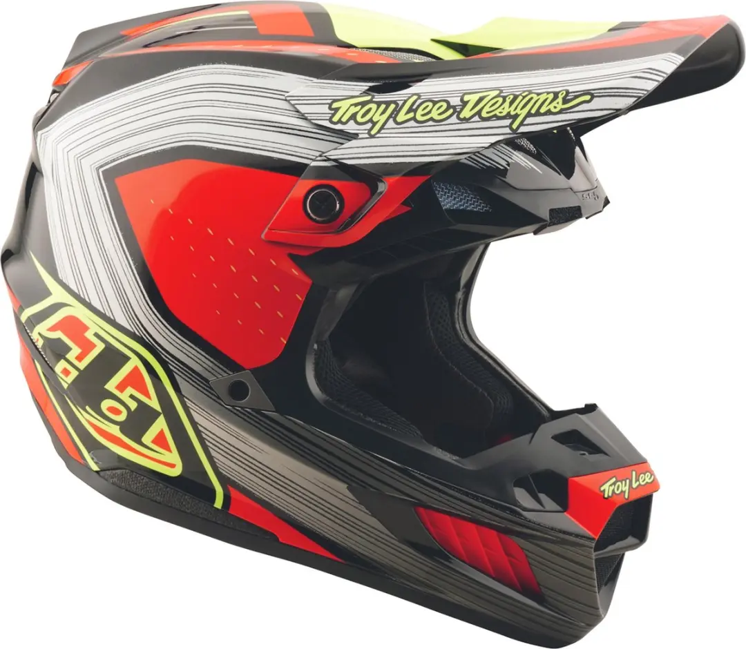 Troy Lee Designs SE5 Composite Stripes MIPS Motorcrosshelm - XL - Zwart/Rood