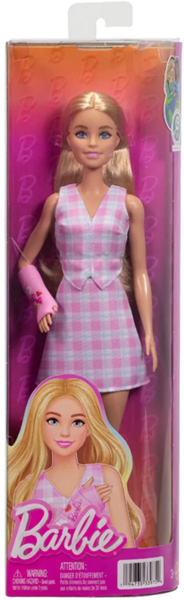 Barbie Fashionistas JJN56 Modepop - Roze Gipsverband