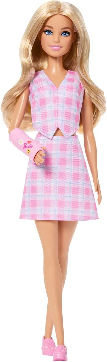Barbie Fashionistas JJN56 Modepop - Roze Gipsverband