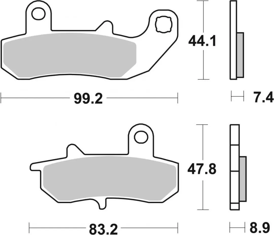 SBS Plaquette de frein Suzuki DR 650 635HF - Zwart