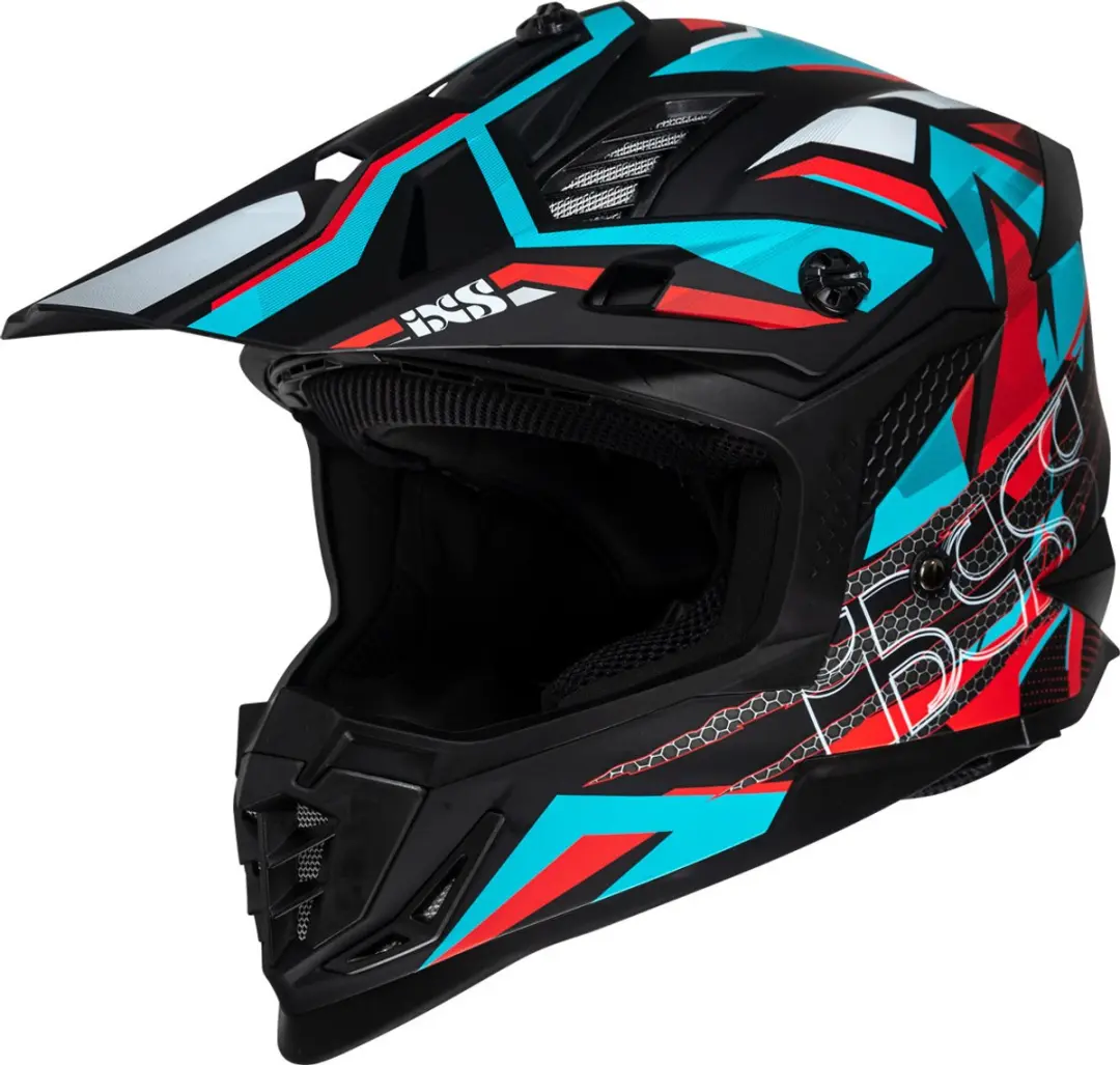 IXS iXS363 2.0 Zwart Turquoise Crosshelm