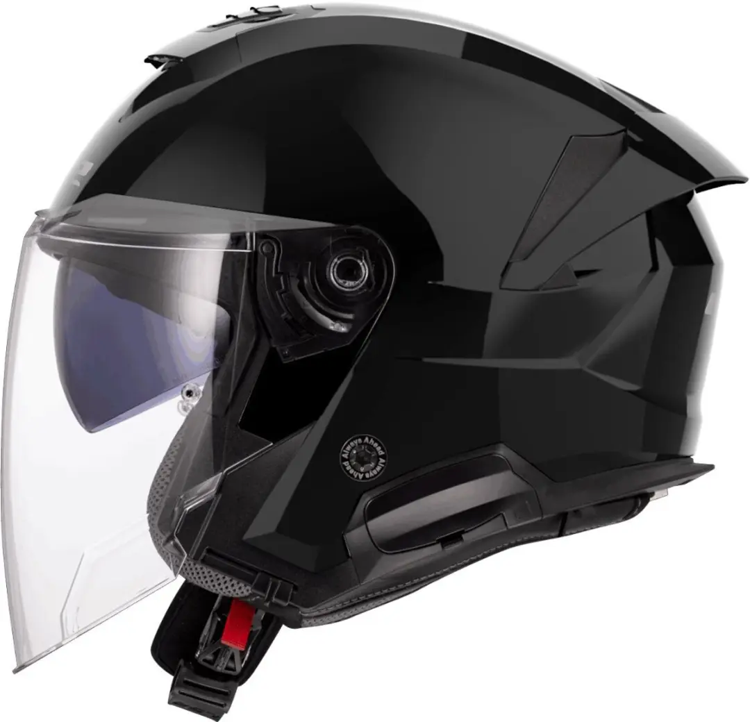 LS2 OF618 Verso II Solid Glossy Zwart Jethelm