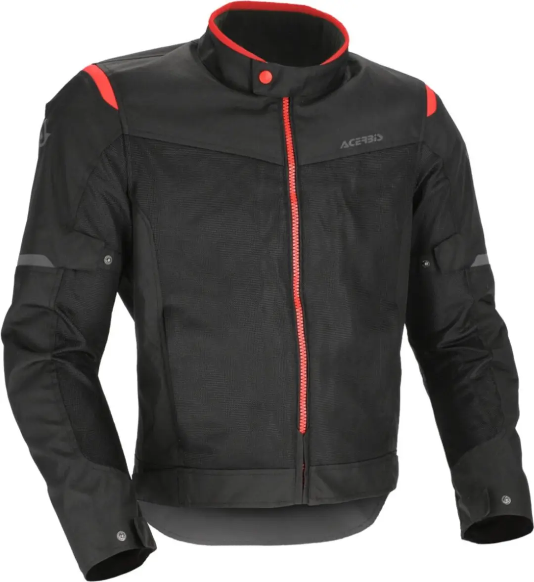 Acerbis Ramsey Vented 2.0 Mesh Zwart Rood Textiele Motorjas
