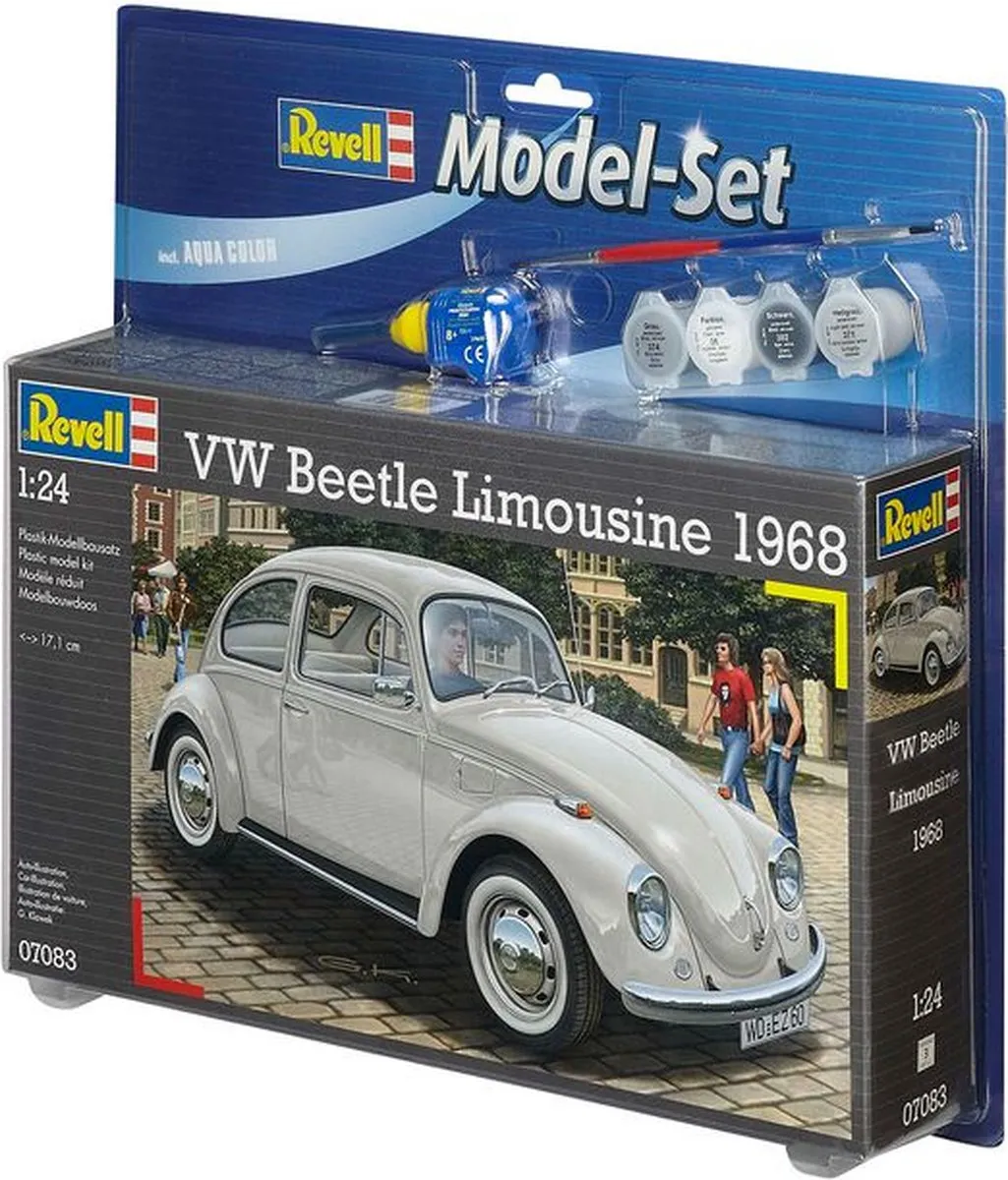 Revell 67083 Volkswagen Beetle 1968 Modelbouwpakket - 1:24 - 125 Onderdelen