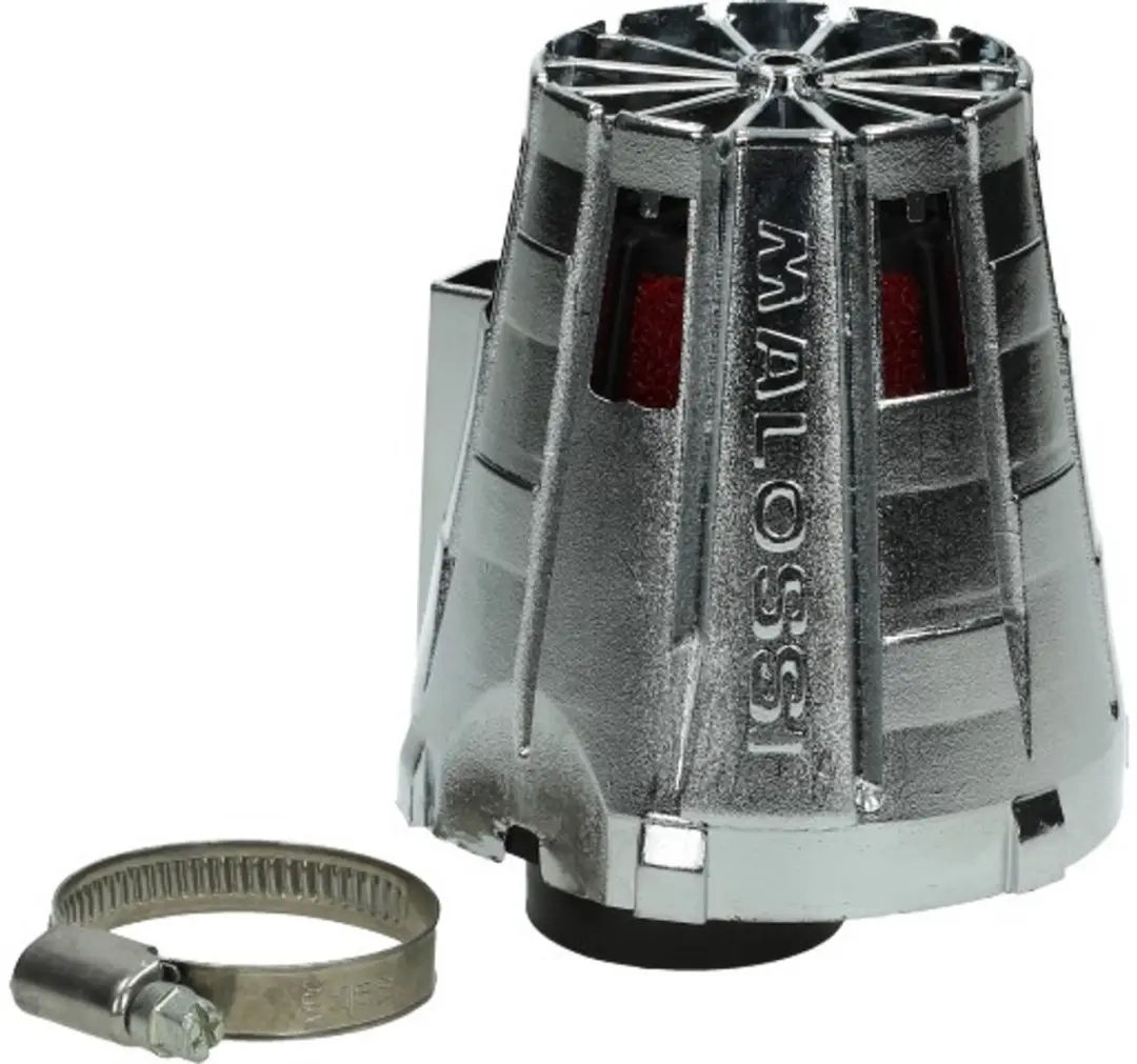 Luchtfilter Malossi E5 32mm recht chrome cover