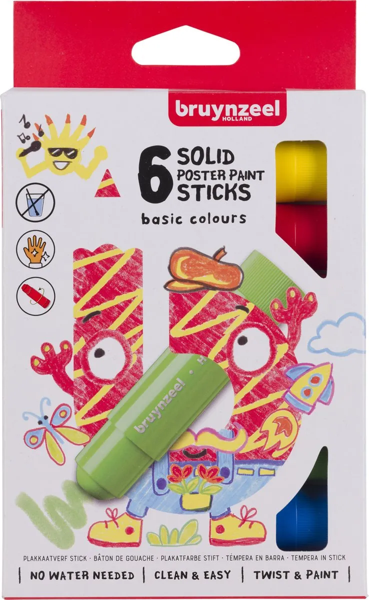 BRUYNZEEL Plakkaatverf Sticks Basic