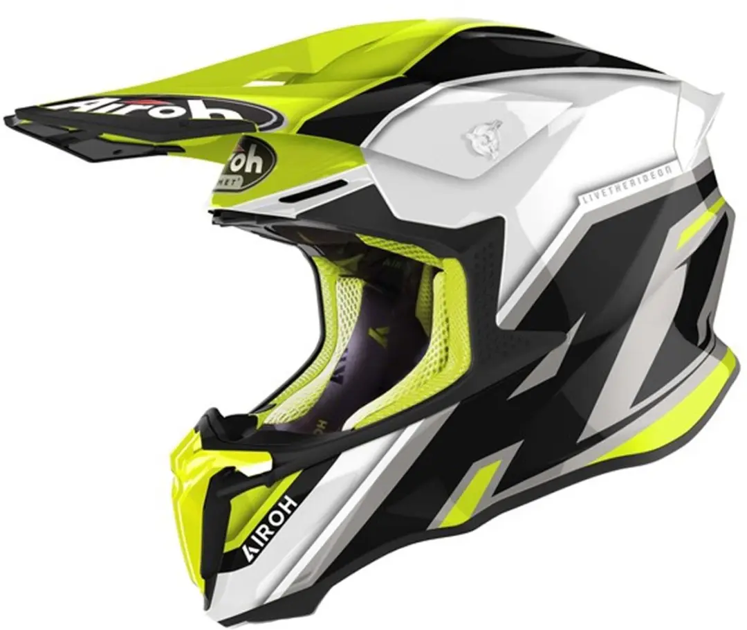 Airoh Twist 2.0 Shaken Geel Offroad helm