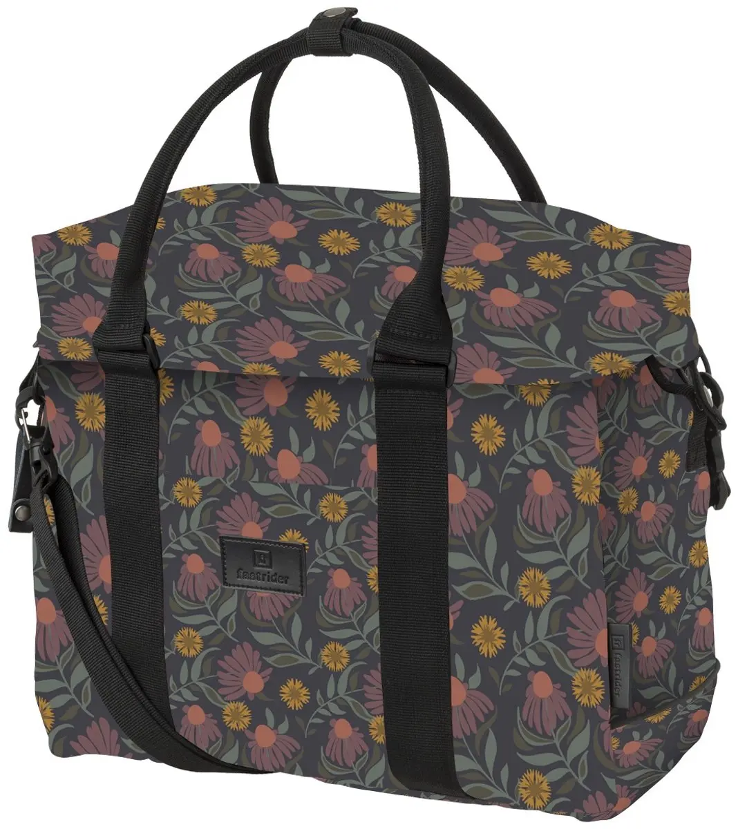 FastRider Nyla Shopper Bike Bag Trend Click'nGo - 20L - Lola Flower - Veelkleurig
