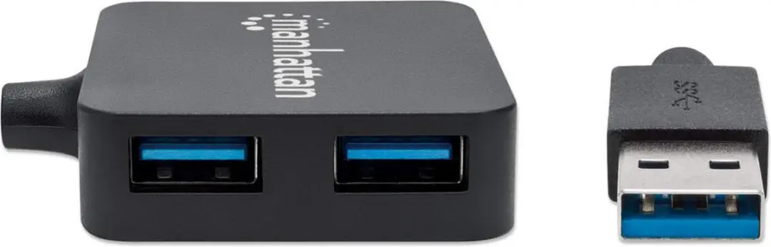 Manhattan 162296 USB-hub 4 Poorten USB 3.0 - Zwart - afbeelding 2 van 6