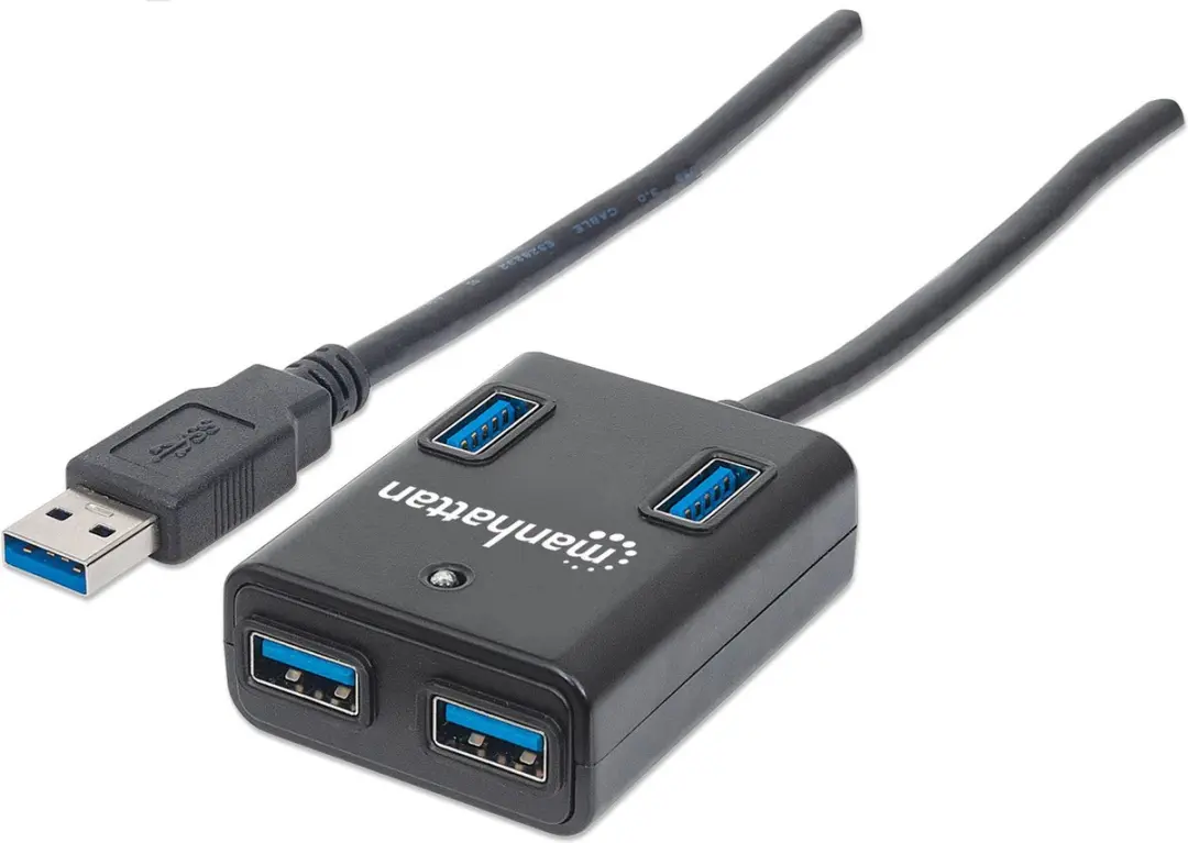 Manhattan 162296 USB-hub 4 Poorten USB 3.0 - Zwart - afbeelding 5 van 6