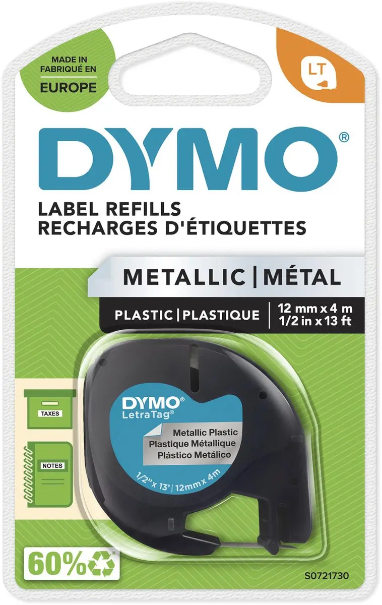 DYMO LetraTag Metallic Etiketten S0721730