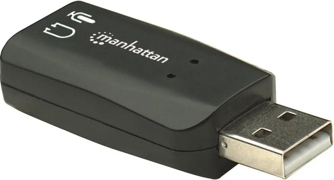 Manhattan Externe Geluidskaart 5.1 USB 2.0 - Zwart