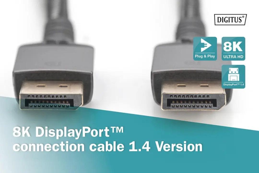Digitus DisplayPort Kabel 8K60Hz 2M - Transparant