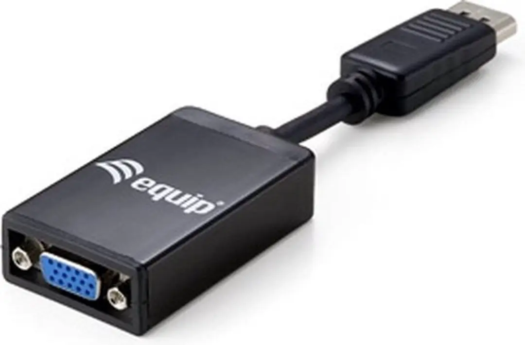 DisplayPort to VGA adapter Equip 133435 Black 15 cm