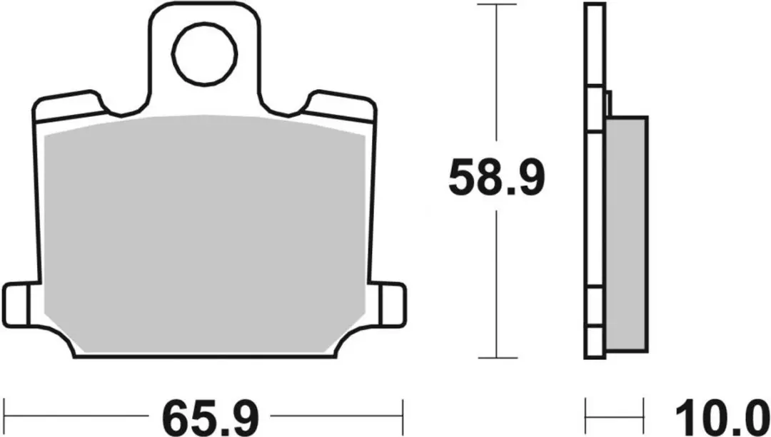 SBS Plaquette de frein Yamaha 250 RDLC 535HF - Noir
