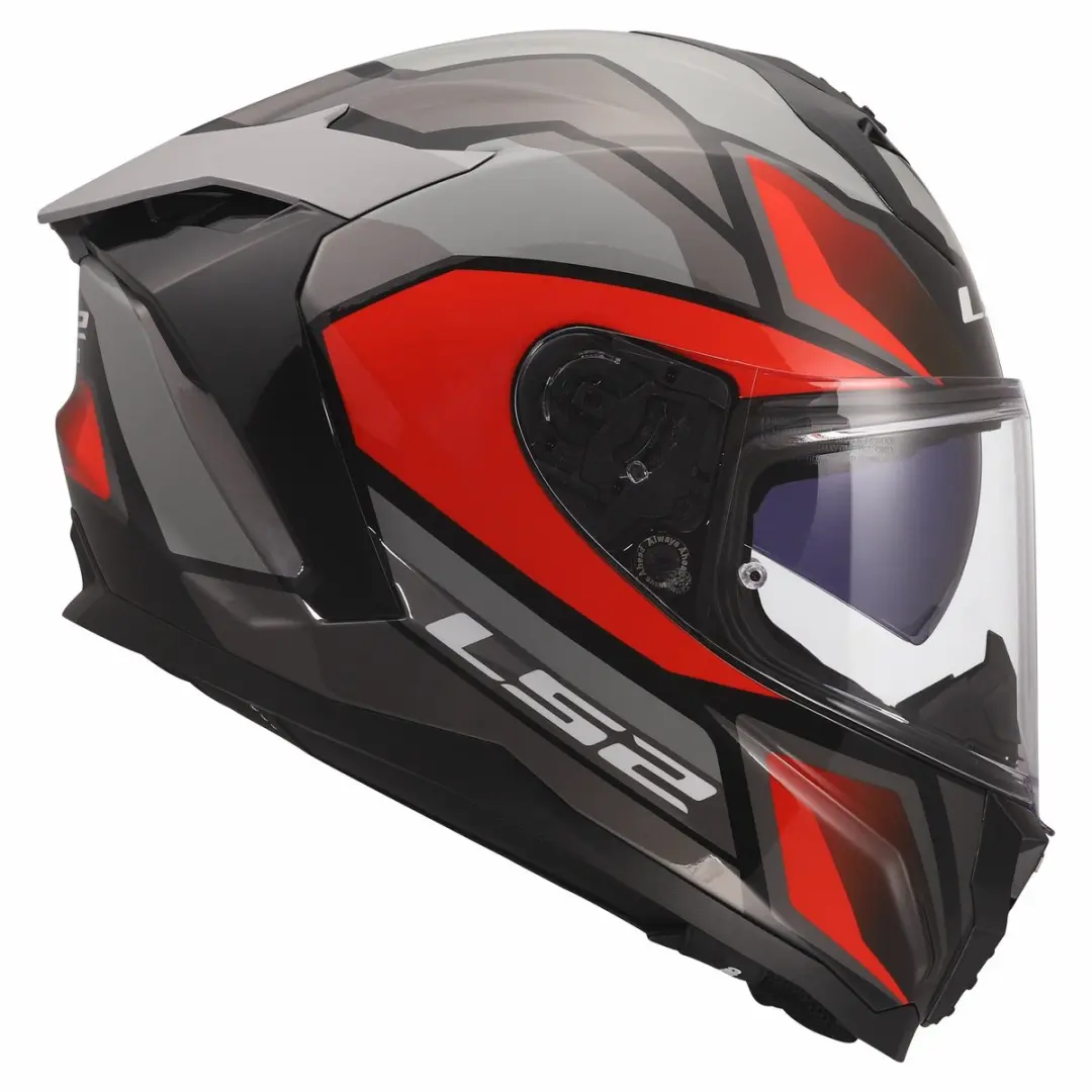 LS2 Challenger II Viper FF817 Helm - Grijs/Rood - 3XL