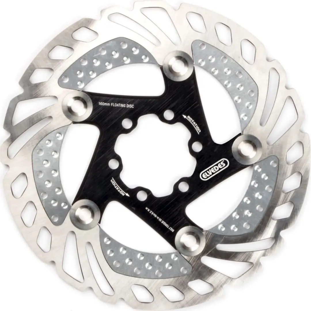 Elvedes Remschijf CRX16 160mm - 6 Gaten - Staal - Zilver/Zwart