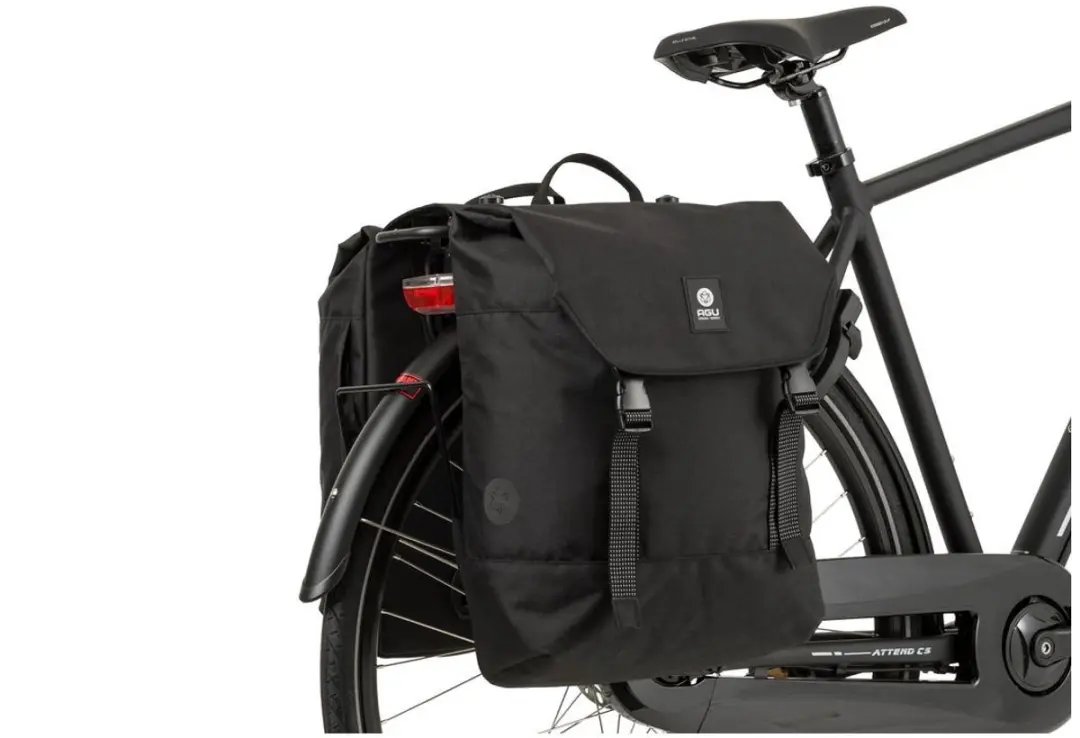 AGU Essentials DWR Dubbele Fietstas Urban Klickfix - 36L - Zwart
