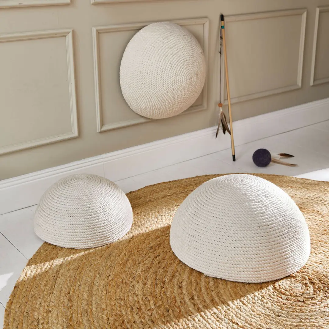 Loberon Krabornament Set 3 Stuks - Ø42cm - Beige