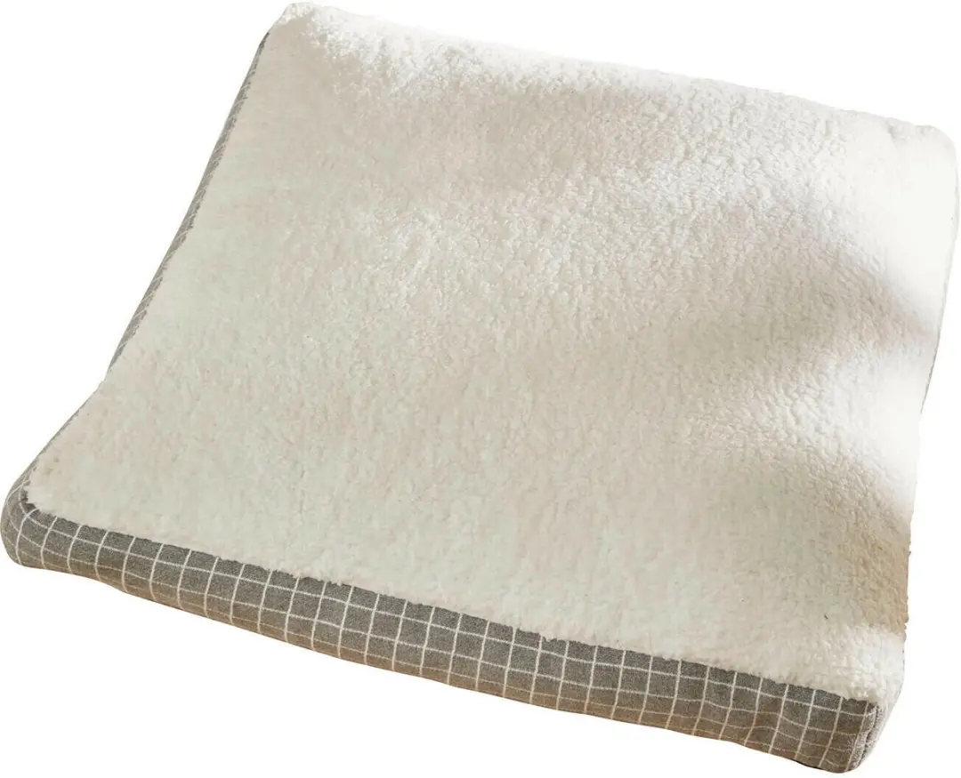 Loberon Lalumos Matras voor Huisdieren - Wit/Grijs