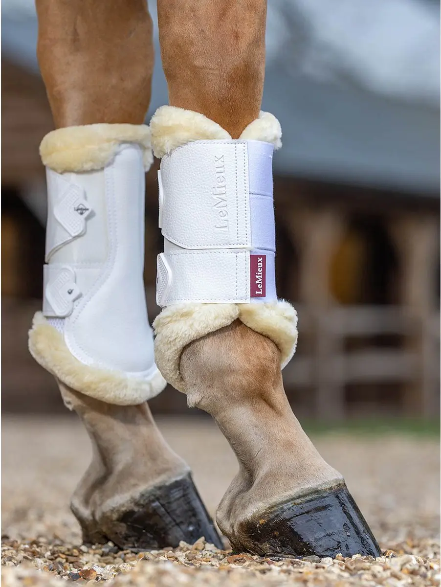 Lemieux Fleece Edge Beenbeschermers XL - Wit-beige