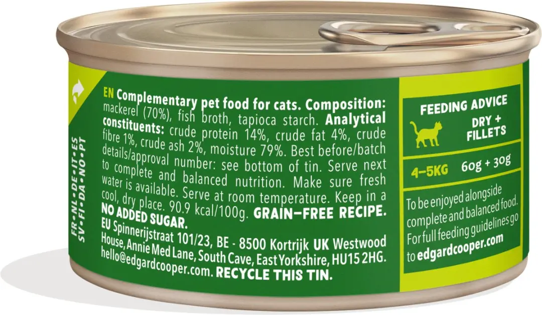 Edgard & Cooper Cat Fillets Makreel 70g