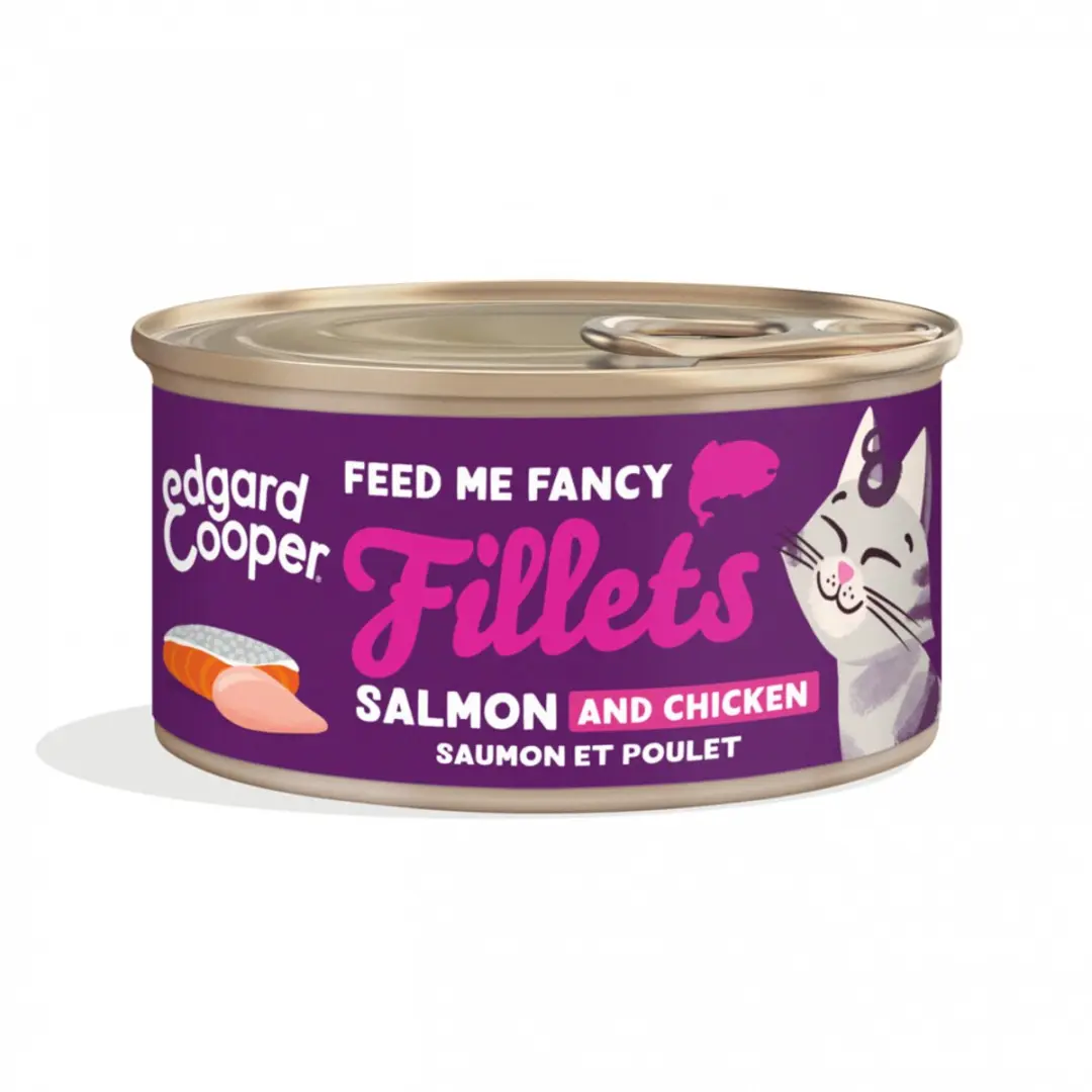 Edgard & Cooper Kattenvoer Fillets Zalm & Kip 24x70g