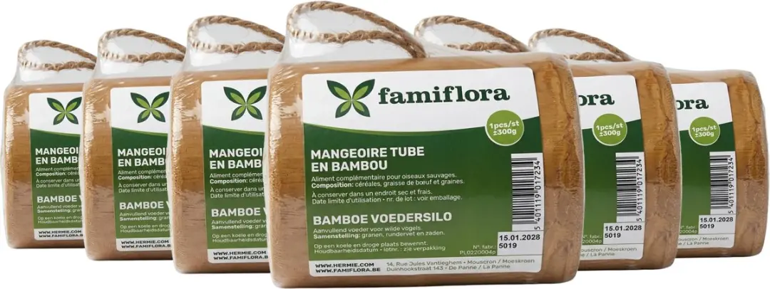 Famiflora Bamboe Voedersilo 6 Stuks