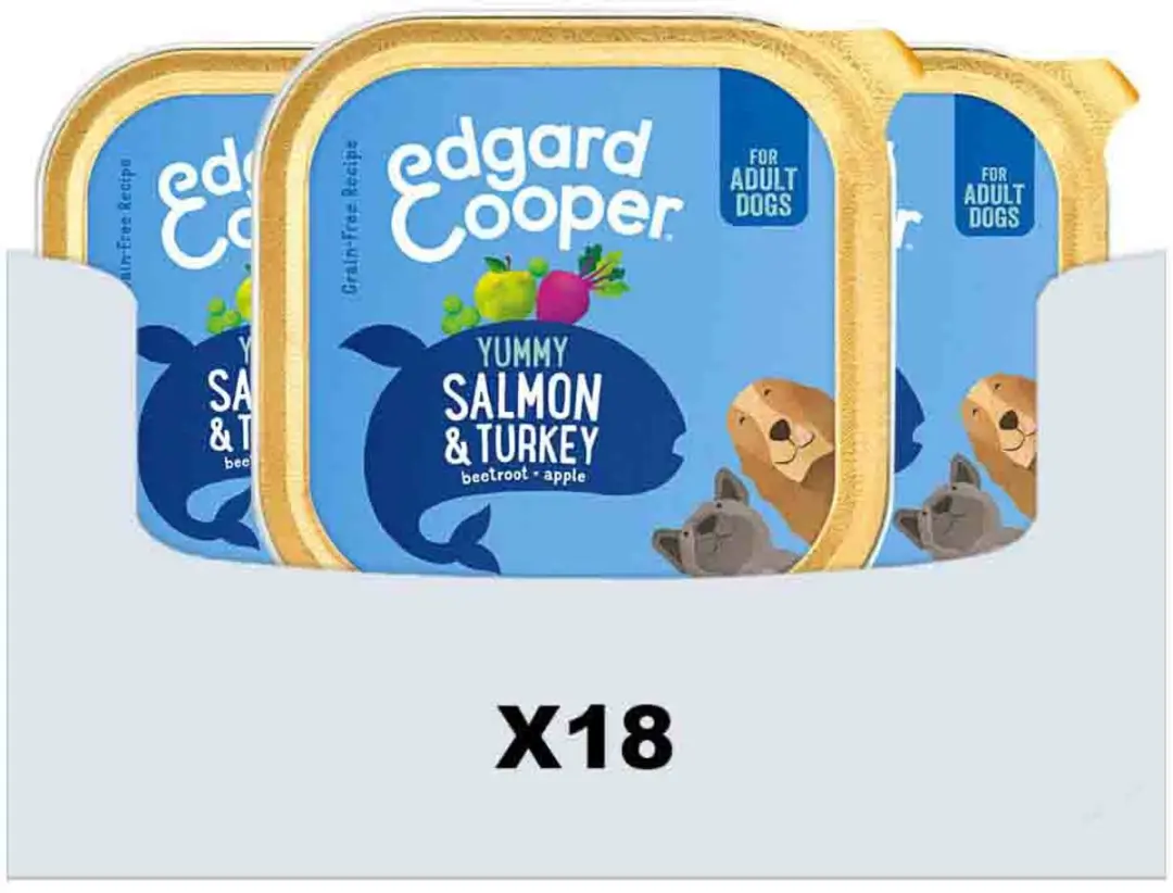 Edgard & Cooper Kuipje Vers Vlees Hondenvoer Zalm - Kalkoen 300g - 18 Stuks - afbeelding 6 van 6