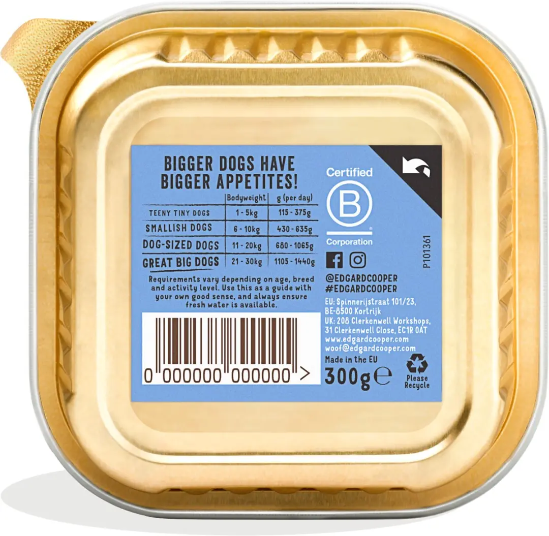 Edgard & Cooper Kuipje Vers Vlees Hondenvoer Zalm - Kalkoen 300g - 18 Stuks