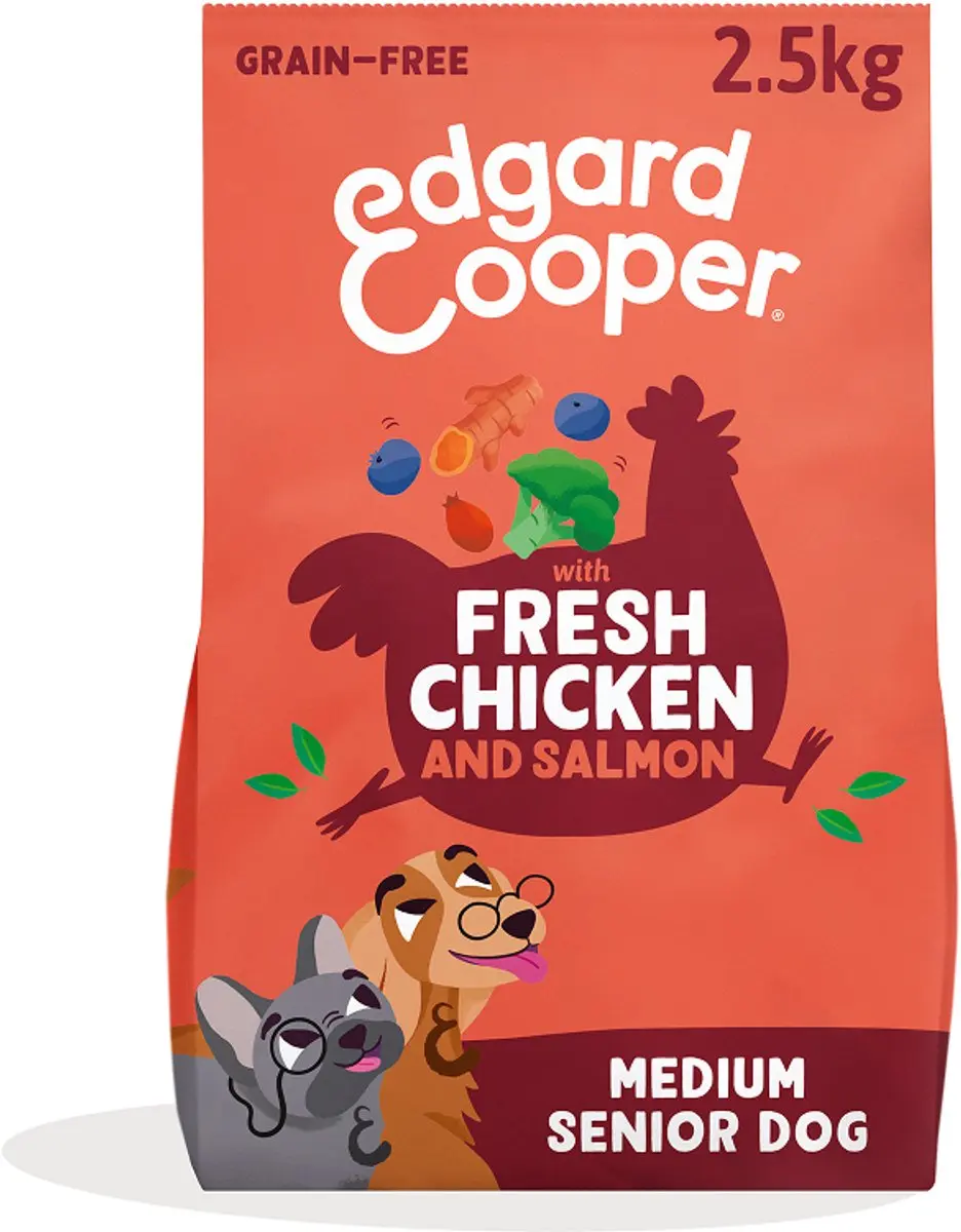 Edgard & Cooper Senior Hondenbrokken Medium Kip & Zalm 2,5kg