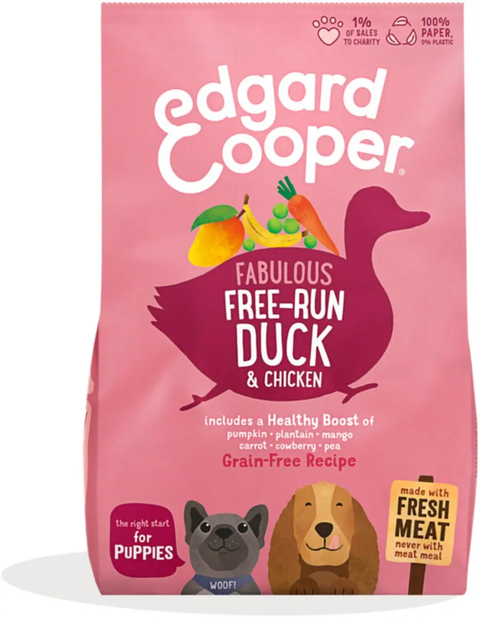 Edgard & Cooper Free-Run Duck Puppy Eend & Kip & Banaan Hondenvoer 700g