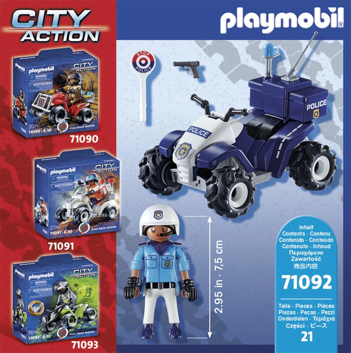 Playmobil City Action Speed Quad 71092 - Politie