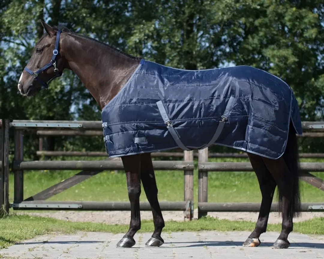 QHP Staldeken Start Nylon 150g - Donkerblauw